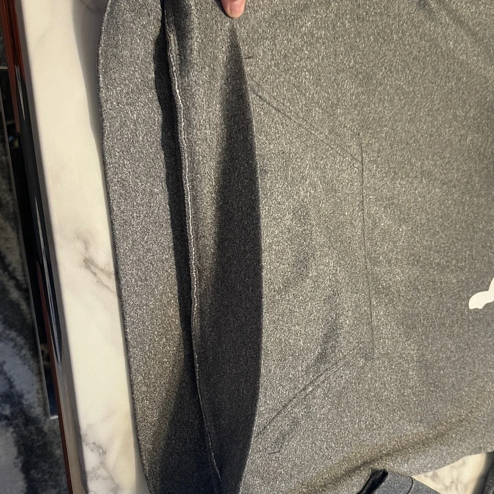 Puma Heather Gray Hoodie with White Logo
